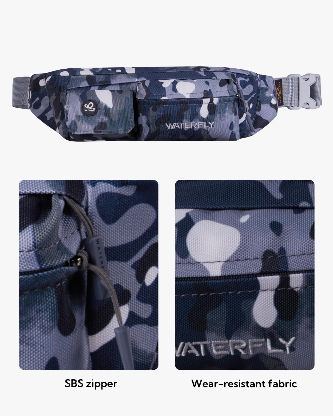 Riñonera WATERFLY Azul Pequeña Resistente al Agua para Hombre y Mujer