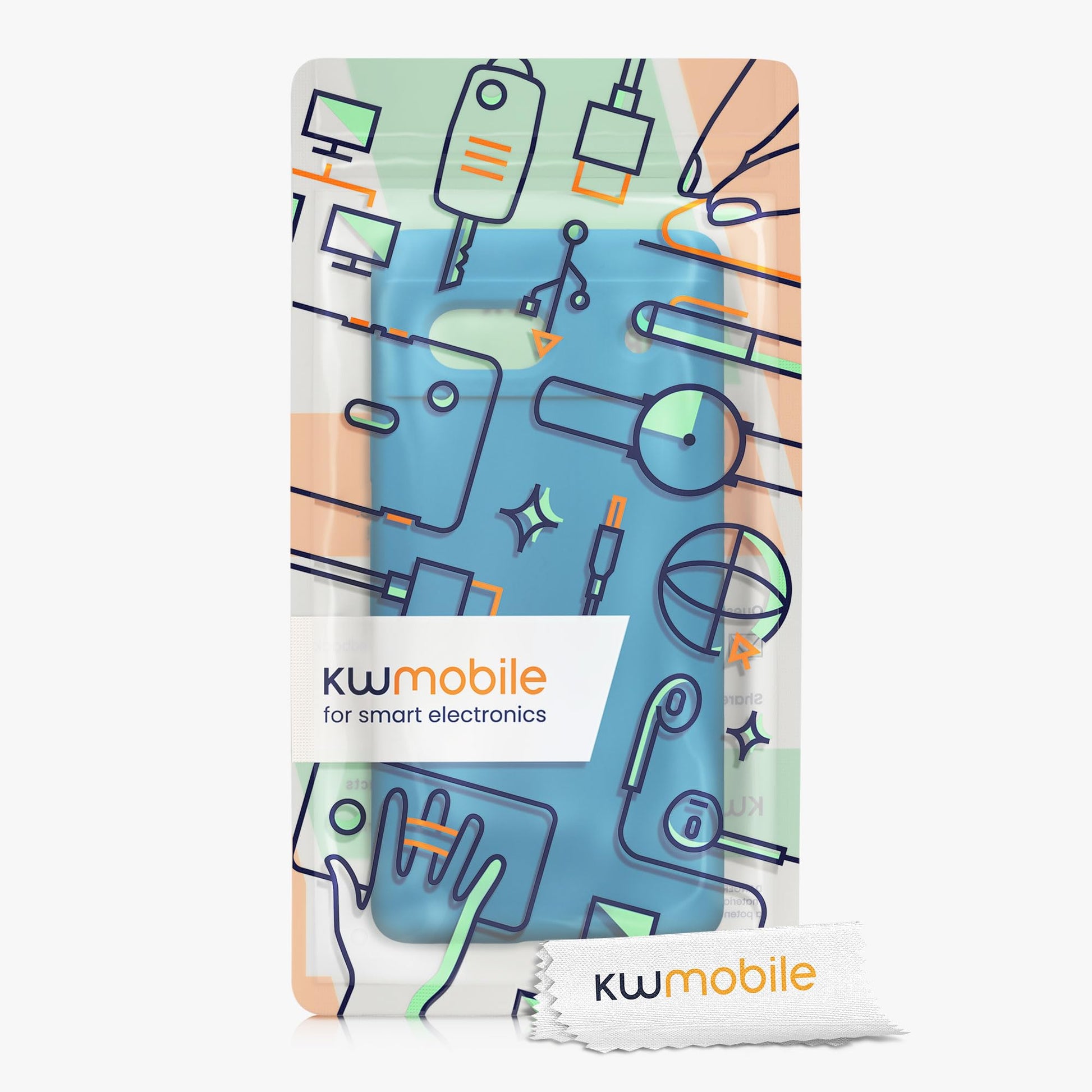 kwmobile Carcasa Compatible con Google Pixel 7a Funda - Case TPU y Silicona antigolpes - Apto Carga inalámbrica - Azul océano