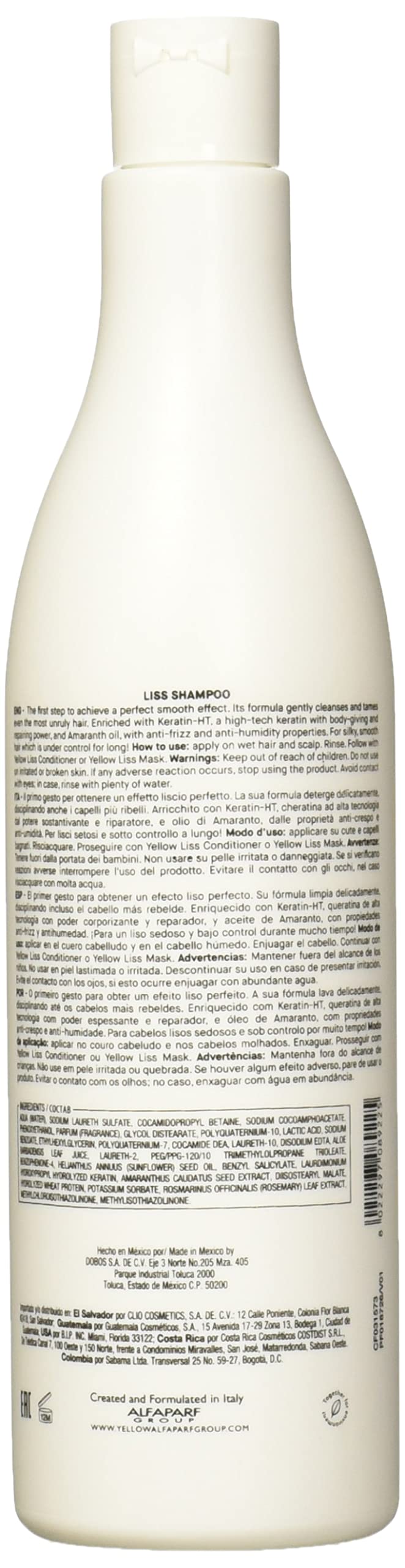 Kit Liss Keratin-ht & Amaranth De Yellow Shampoo Y Mask