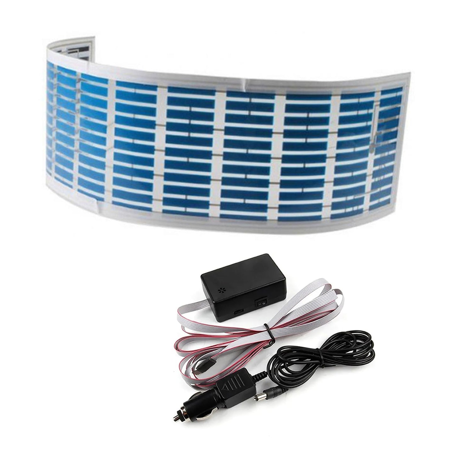 Pegatina de Ecualizador de Luz LED keeda Azul con Sensor de Sonido para Auto