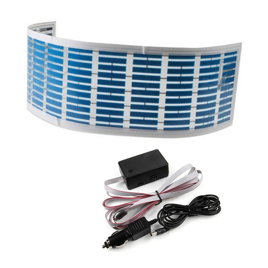 Pegatina de Ecualizador de Luz LED keeda Azul con Sensor de Sonido para Auto