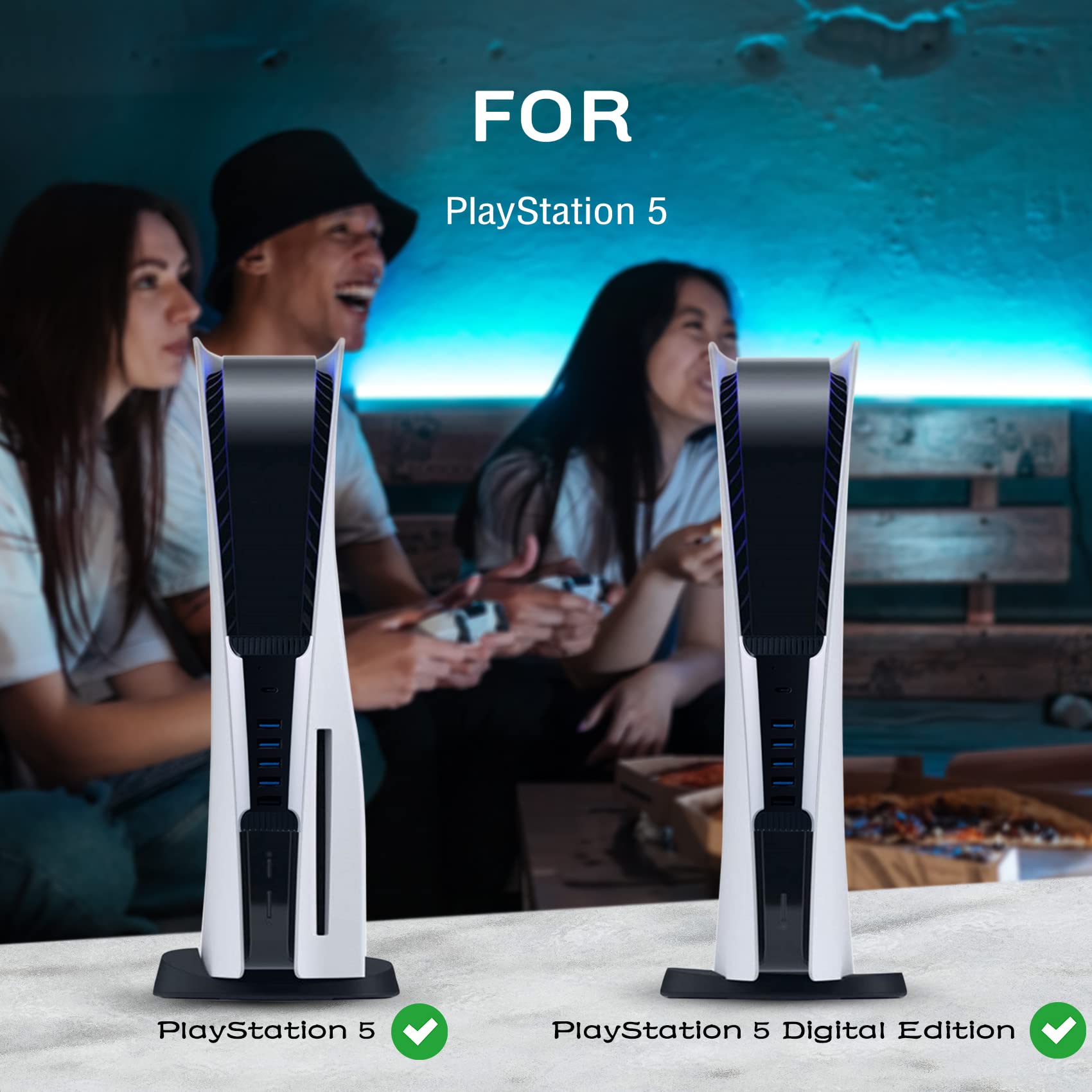 Concentrador USB AQIDAP Blanco de 5 Puertos de Alta Velocidad para PS5