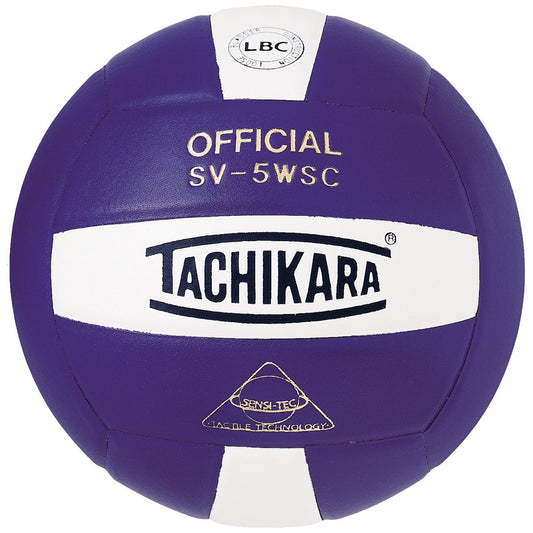 Balón de Voleibol Tachikara Púrpura Blanco de Alto Rendimiento Oficial
