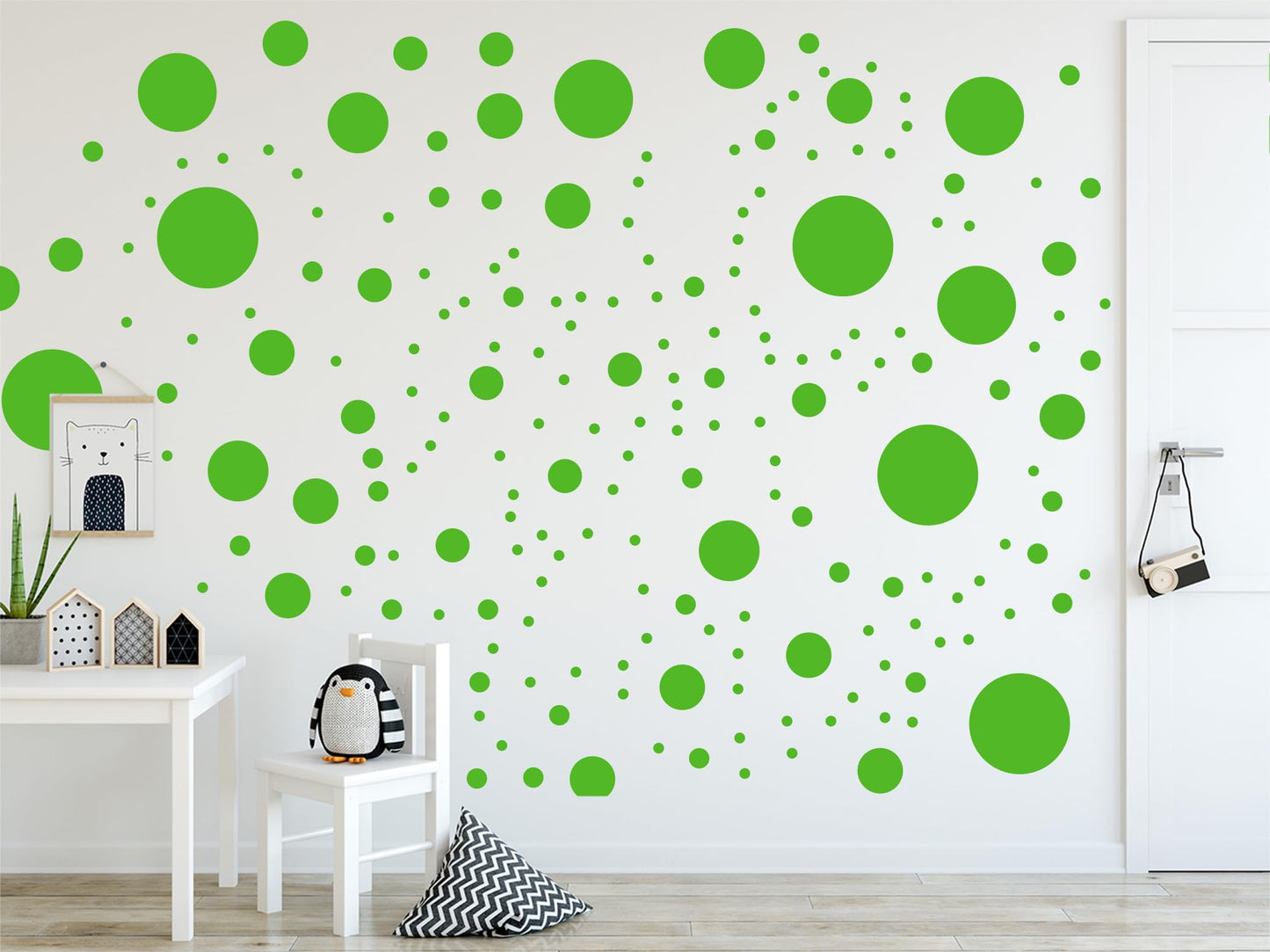 StickerDeen 500+ Calcomanías surtidas de lunares circulares para la habitación de los niños, sala de estar, aula, cuarto de juegos, decoración. Adhesivos de pared extraíbles de vinilo. Adhesivos de