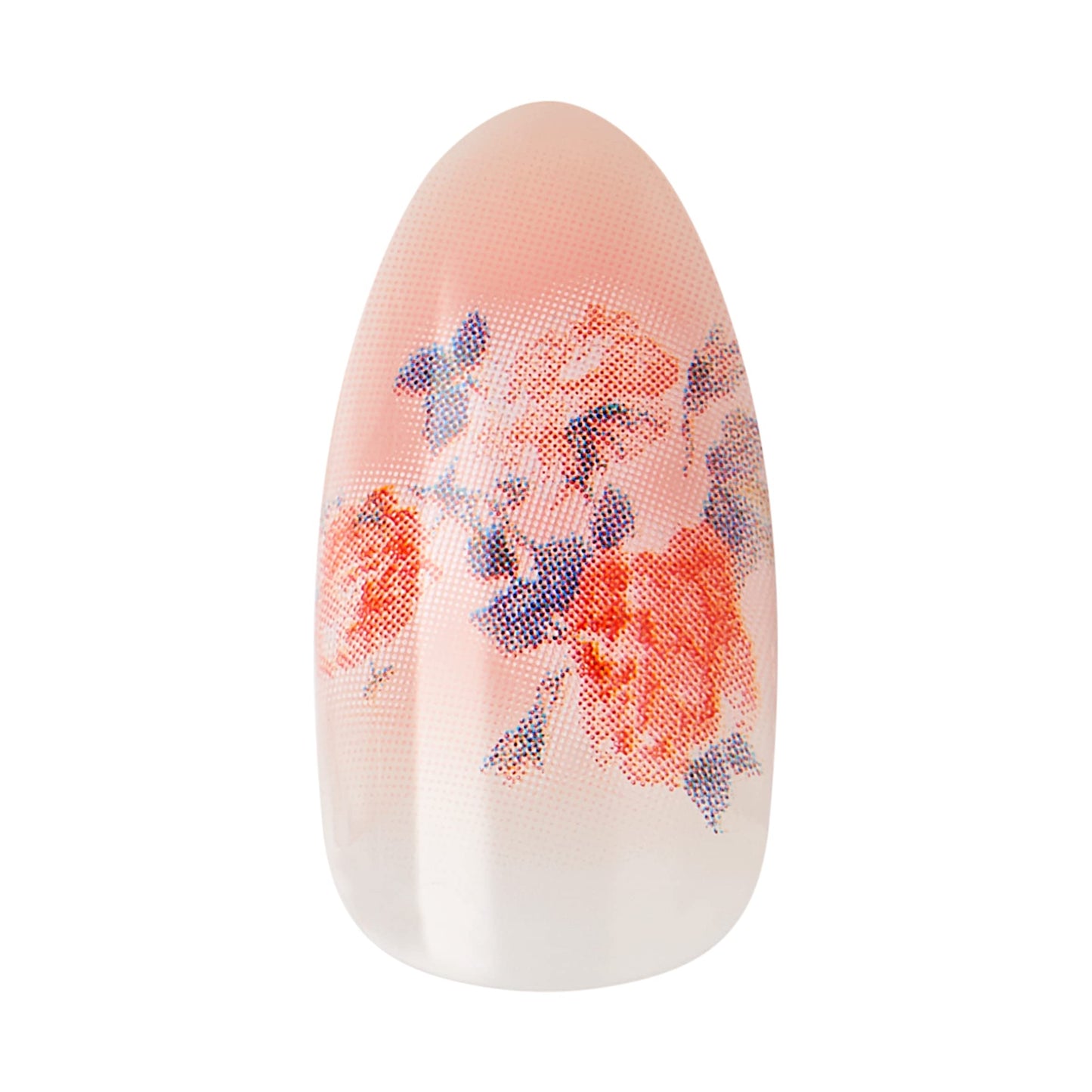 KISS LoveShackFancy x IMPRESS Press-On Manicure Limited Edition, Style /''Citrus Candy/'' Medium Almond Pink Press-On Nails, Includes Prep Pad, Mini Nail File, Cuticle Stick, & 30 Fake Nails