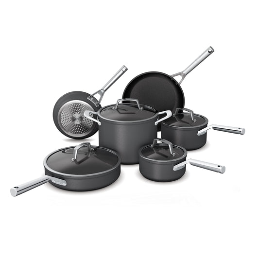 Juego de Utensilios de Cocina Ninja Foodi Gris Pizarrón de Anodizado Duro Antiadhesivo y Nunca Pegar