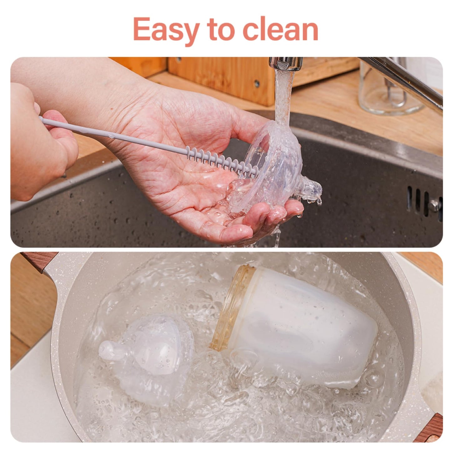 Haakaa Gen.3 - Tetina de silicona anticólicos para biberones, 100% silicona para biberones, flujo lento, 0 m+, 2 unidades