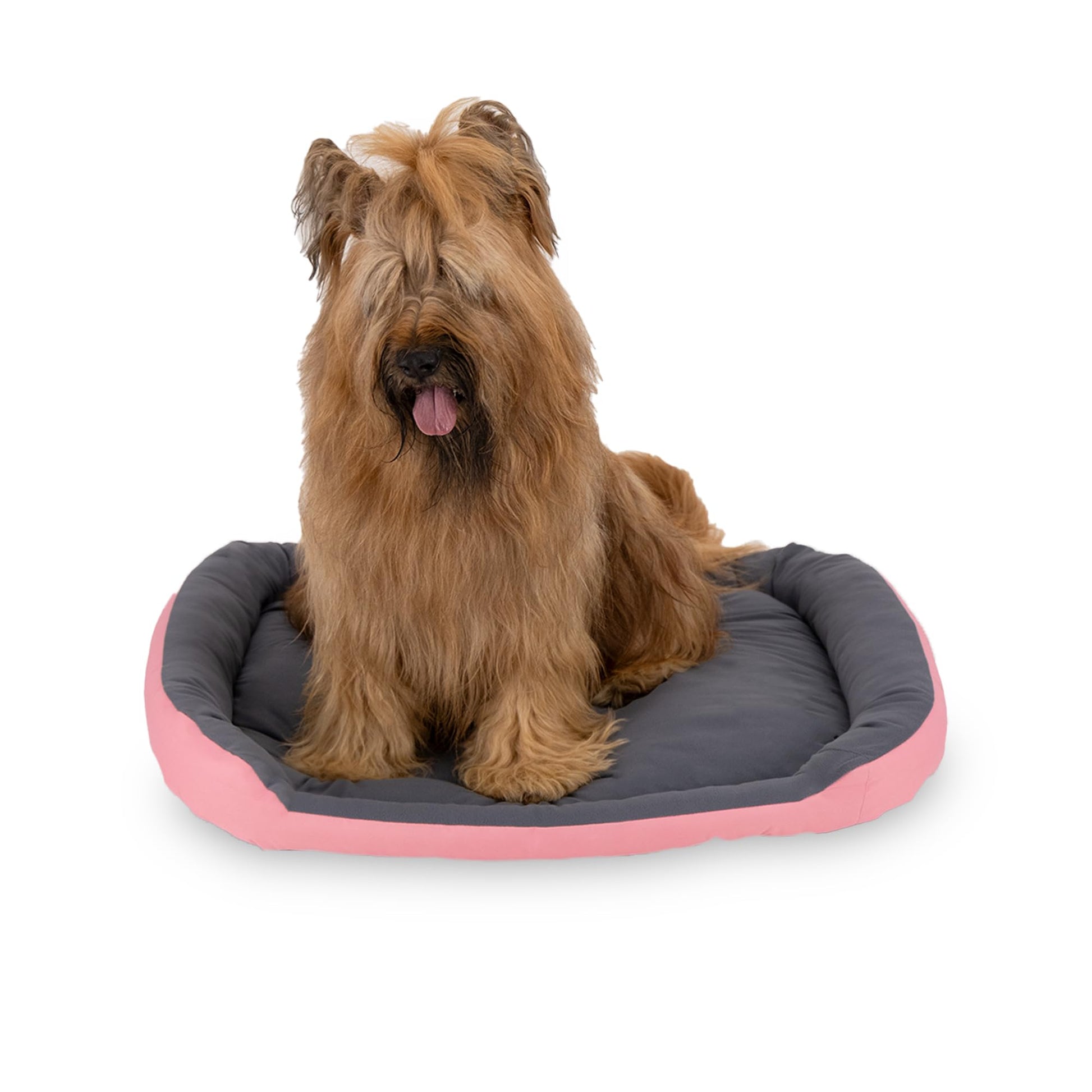 Cama para Perro Hills Rosa Gris Con Relleno Suave Resistente Confortable