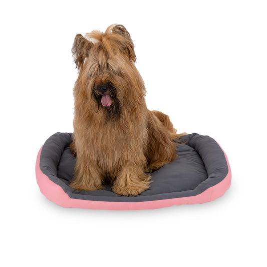 Cama para Perro Hills Rosa Gris Con Relleno Suave Resistente Confortable