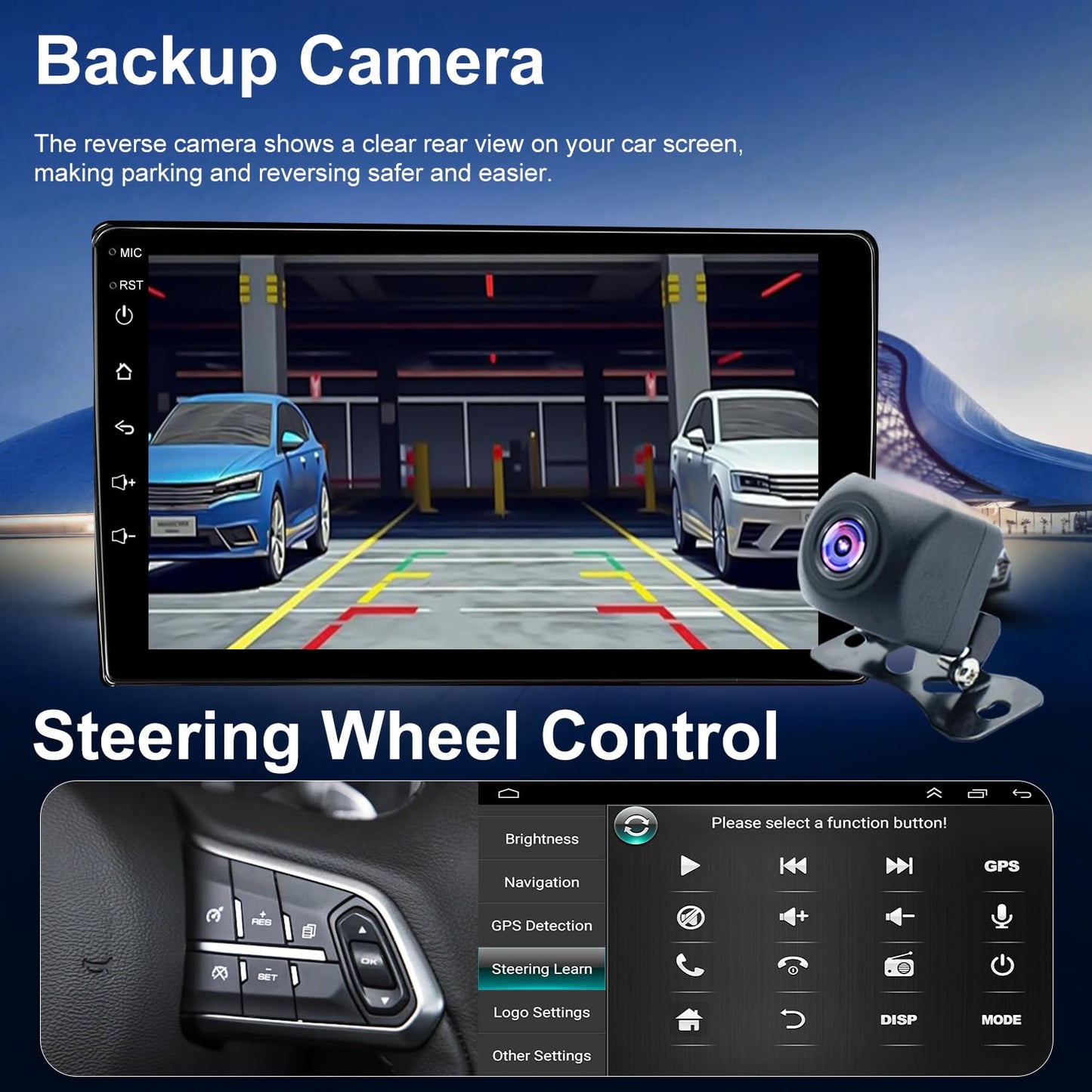 Hyperego Autorradio Android para Toyota Tacoma 2005-2015, actualización de estéreo 5G WiFi Tacoma Compatible con CarPlay inalámbrico y Android Auto, Unidad Principal con Pantalla táctil de 9 Pulgadas