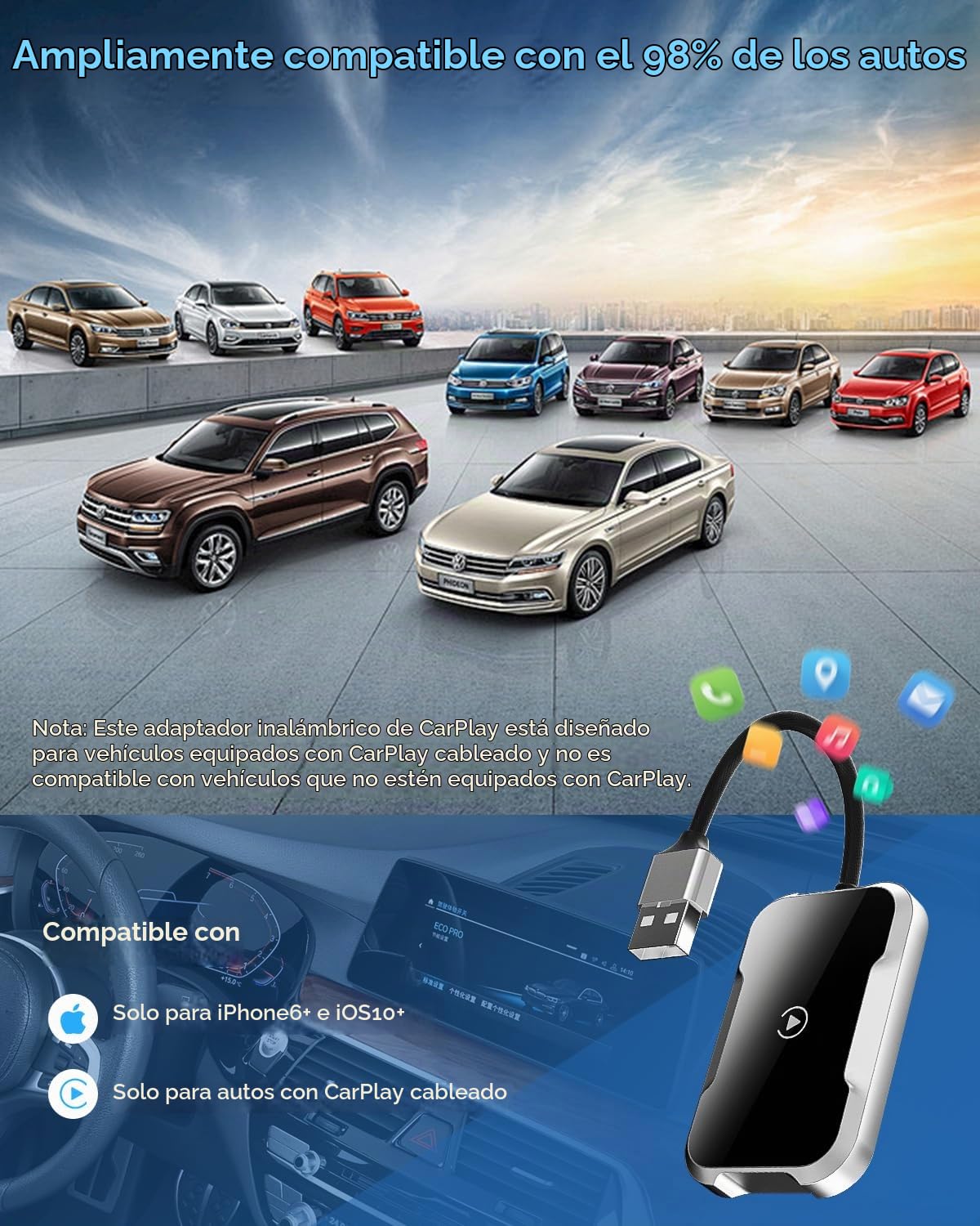 Adaptador Inalámbrico Musclez Blanco con Transmisión Dual WiFi y Bluetooth