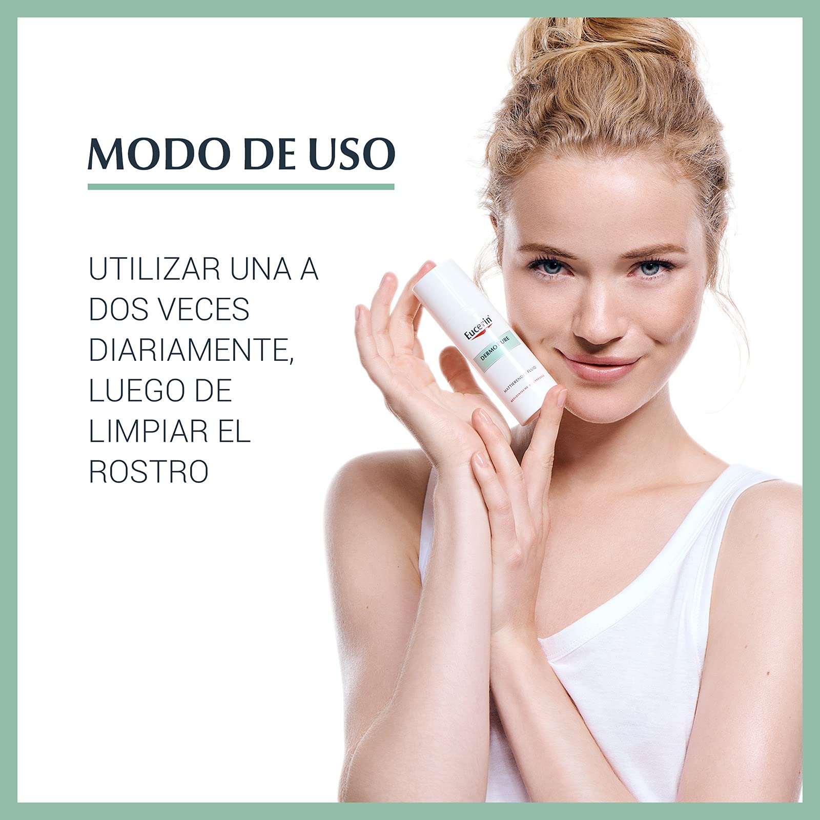 Eucerin Fluido Facial Hidratante Matificante para piel grasa, 50 ml + Exfoliante facial piel grasa imperfecciones 100ml