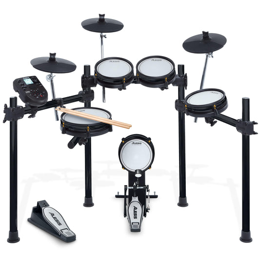 Alesis Surge Mesh SE Kit - Set de Batería Electrónica, conectividad MIDI USB, parches de malla, módulo percusión, rack sólido, 40 kits y 385 sonidos
