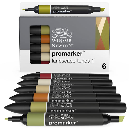 Winsor & Newton ProMarker Set, 6 unidades, paisaje