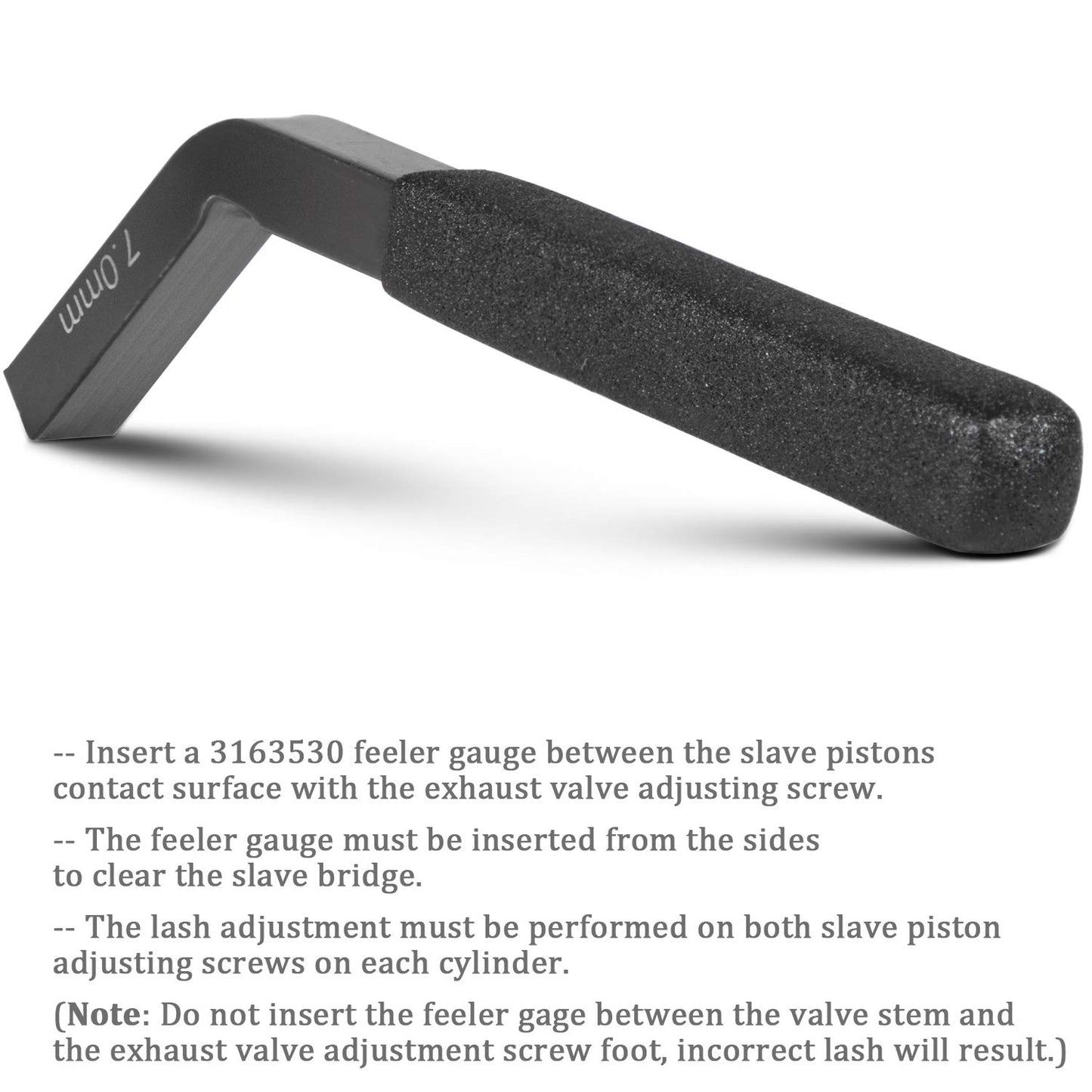 Yoursme - Herramienta de ajuste de frenos de motor ISX Cummins Jake Feeler Gauge alternativo a 3163530 7 mm