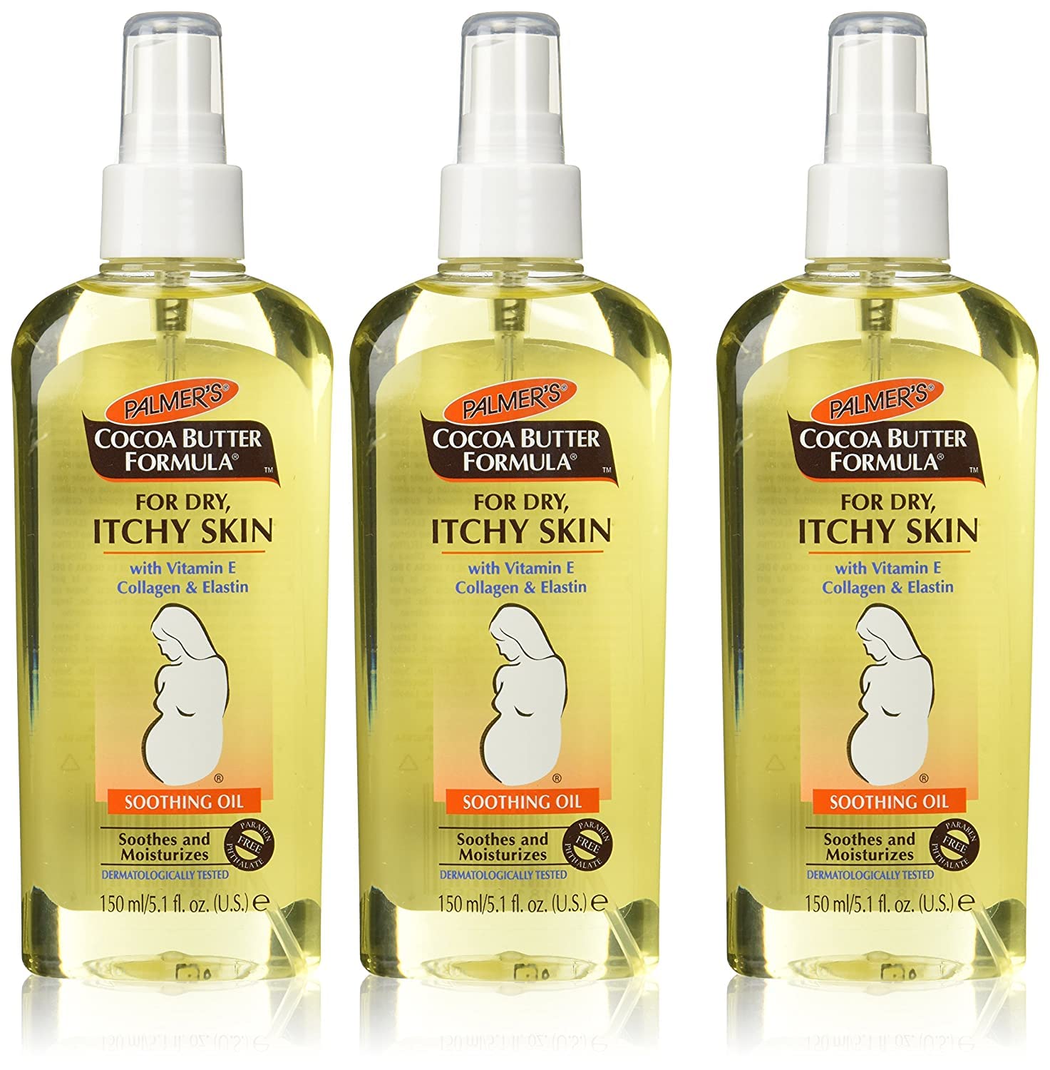 Palmer's Cocoa Butter Formula Soothing Oil for Dry Itchy Skin - 5.1 fl oz (Pack of 3) by Palmer's