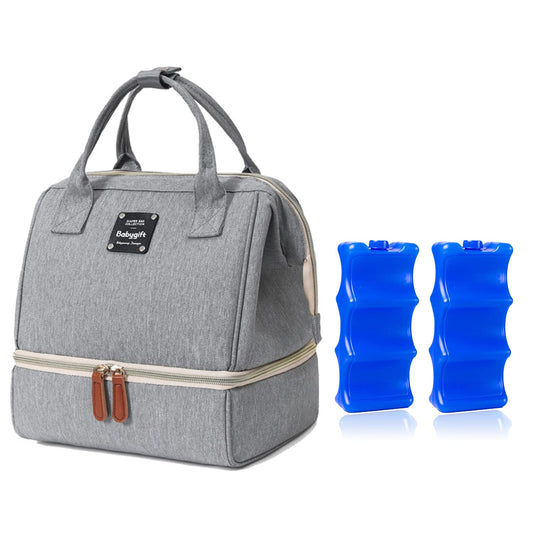 ENVR Hielera para Leche Materna, Bolsa Enfriador de Leche Materna de Doble Capa con 2 Hielo, Bolsa Termica Leche Materna que Mantenga Leche Materna Fresca Durante 8-9 horas, Ideal para Viaje y Trabajo