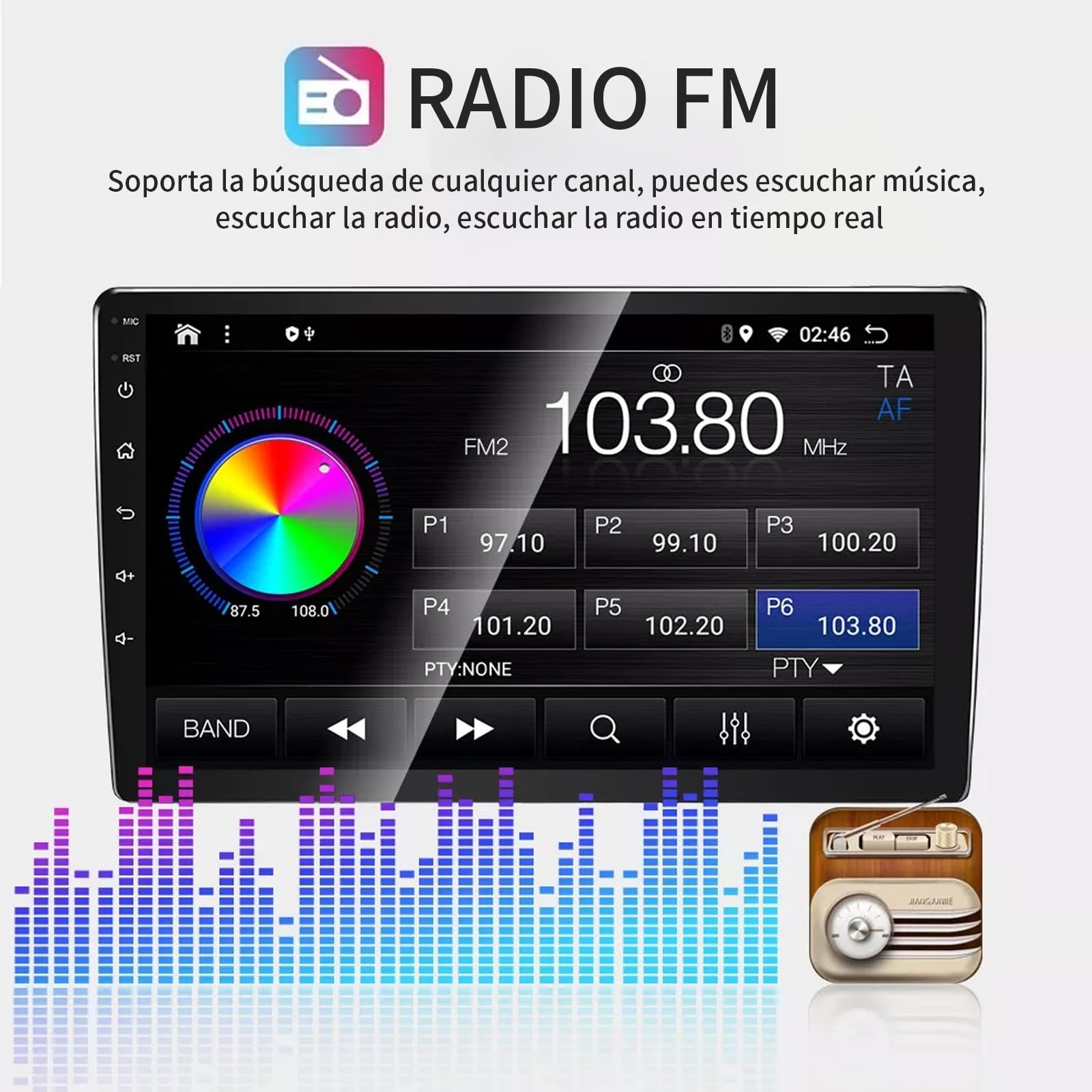 FINYQBET Estéreo para Auto Kia K3 Cerato Forte 2013-2018, Android 11 con CarPlay y Android Auto Inalámbrico, Pantalla Táctil de 9 Pulgadas, Compatible con Cámara de Reversa y Control de Volante