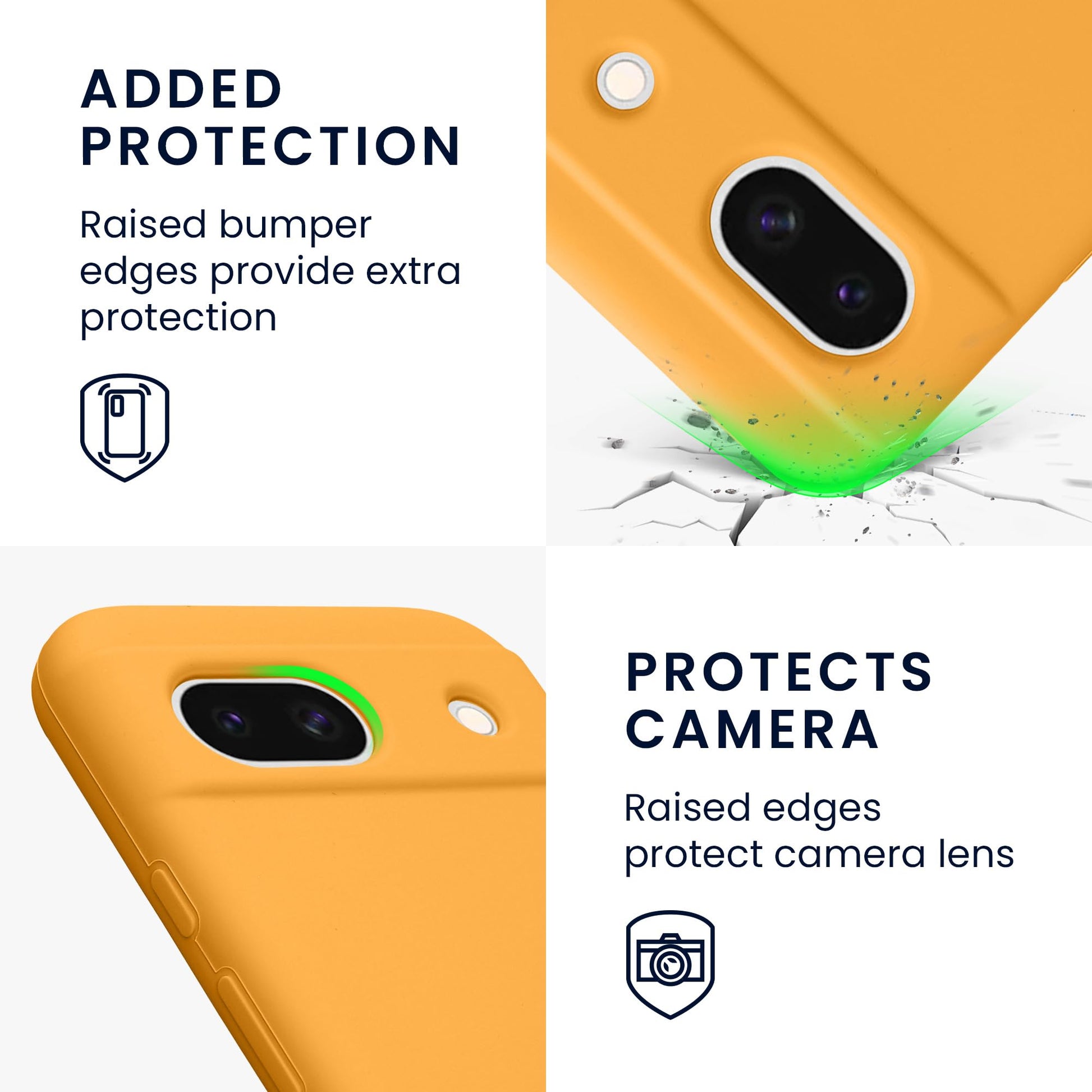 kwmobile Carcasa Compatible con Google Pixel 8a Funda - Case TPU y Silicona antigolpes - Apto Carga inalámbrica - Mango