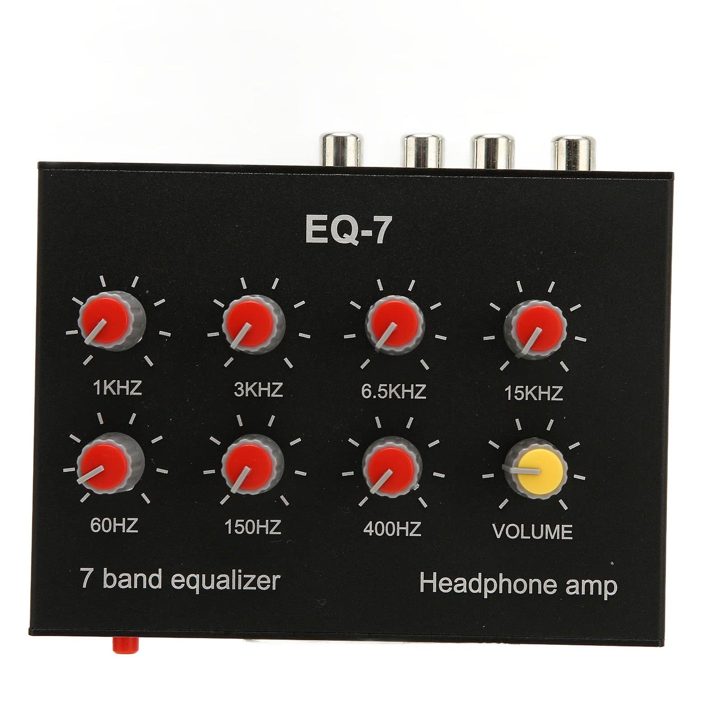 GOWENIC Ecualizador de Sonido de 7 Bandas de Doble Canal con Ajuste de Graves Altos de 12 DB, Salida de Entrada, Interfaz de 3,5 Mm, Compatible con Auriculares para Audio de Automóvil