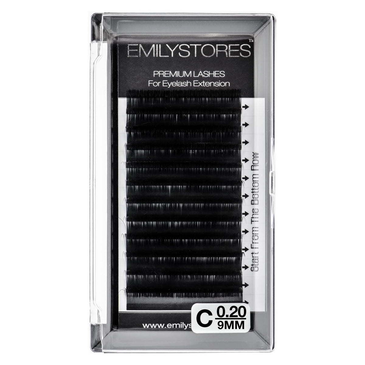 Extensiones de Pestañas EMILYSTORES Curbadas 0.20 mm Seda Mink para Mujer