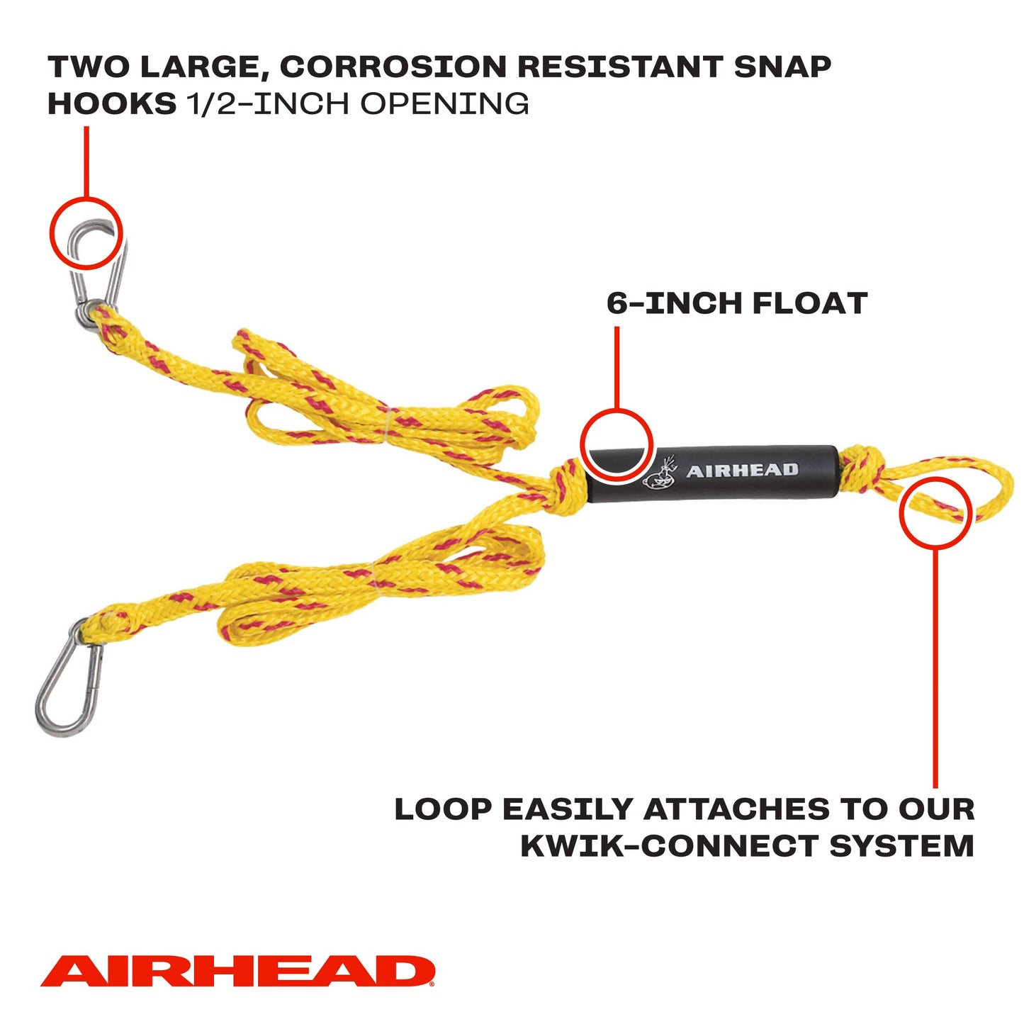 Kwik Tek AIRHEAD AHTH-1 Airhead Tow Harness 12 ft