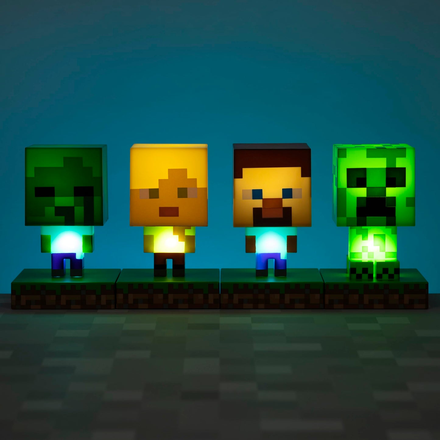 Lámpara 3D Paladone Minecraft Creeper Verde Luz Nocturna para Jugadores