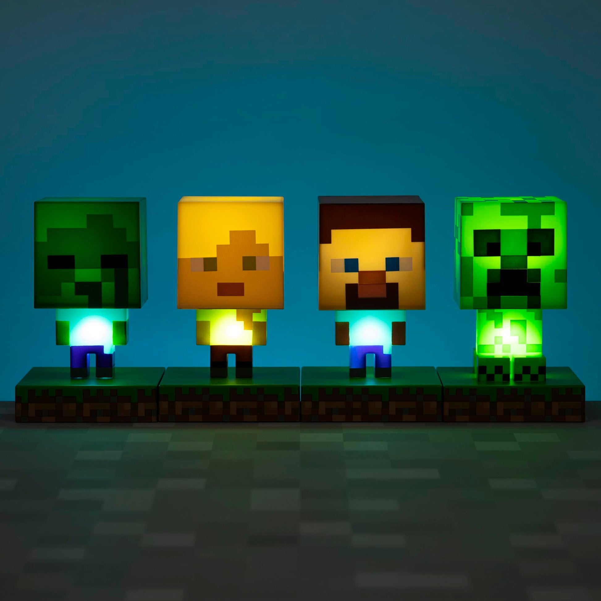 Lámpara 3D Paladone Minecraft Creeper Verde Luz Nocturna para Jugadores