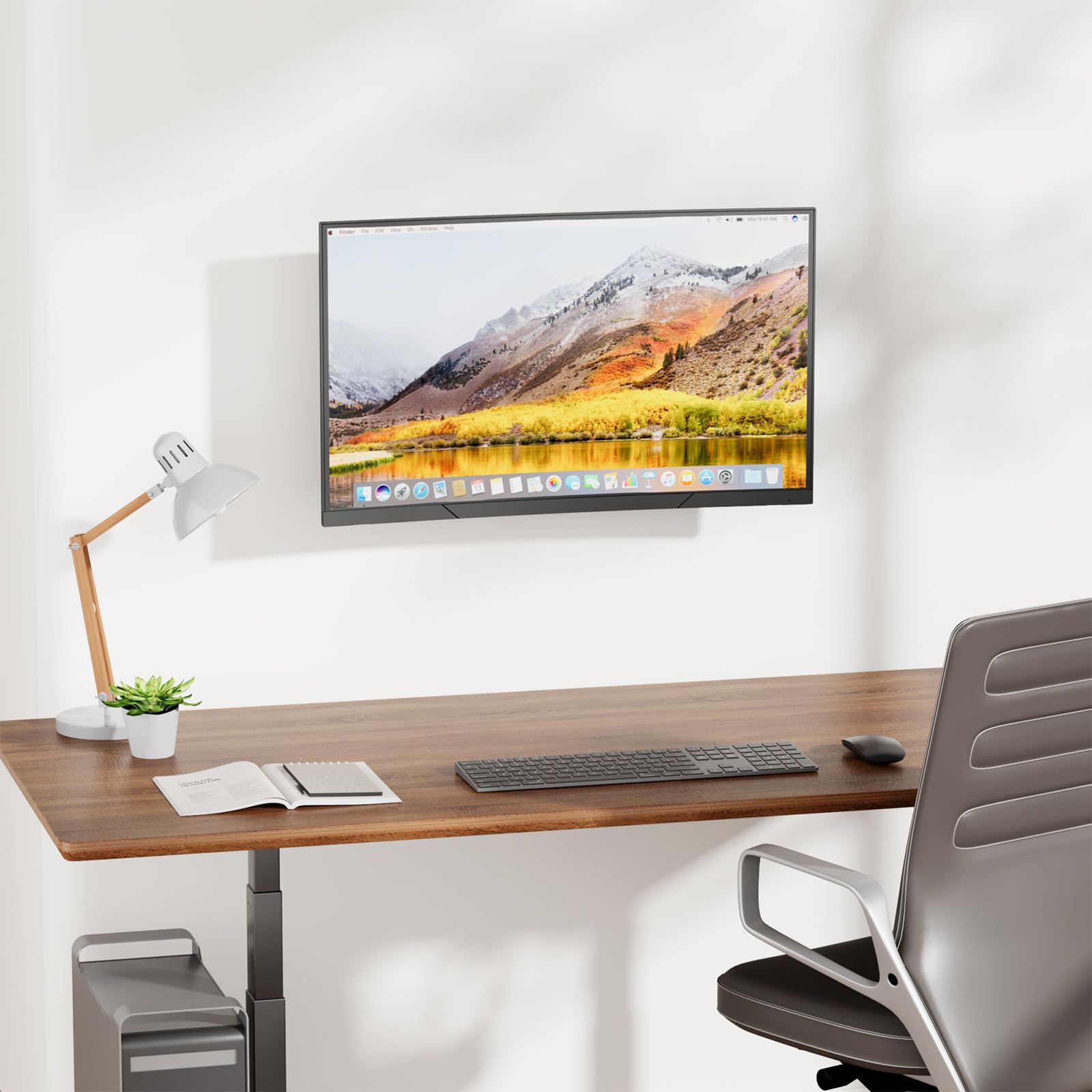 Soporte de Monitor WALI Negro Ajustable para Pared, para Pantallas de 17 a 32 Pulgadas y hasta 8 kg