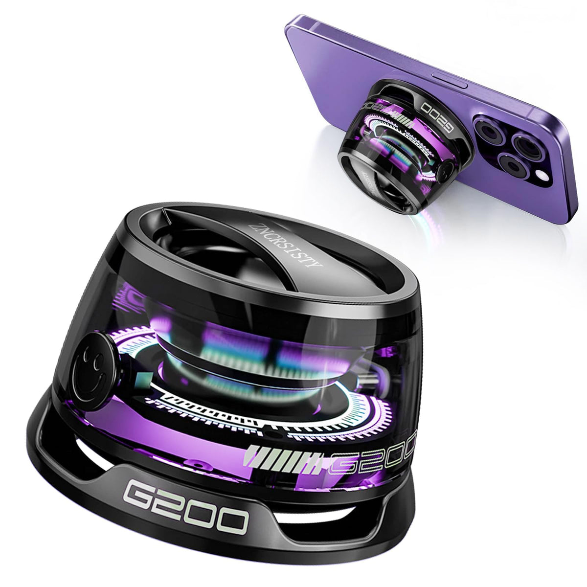 Altavoz Bluetooth ZNCRSISTY RGB Magnético con Luz y Sonido Estéreo para 7 Horas de Reproducción