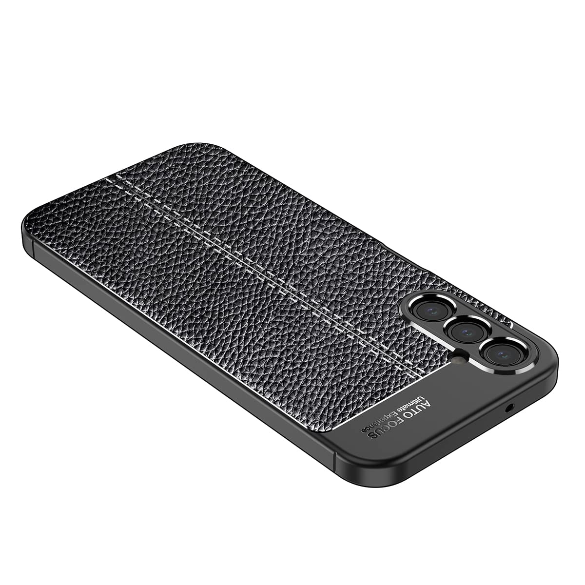 DABUNA Funda para Samsung Galaxy A14 5G Case Carcasa Uso Rudo Protector de Cámara Duradero Suave Similar Cuero Protector Cover (Negro)