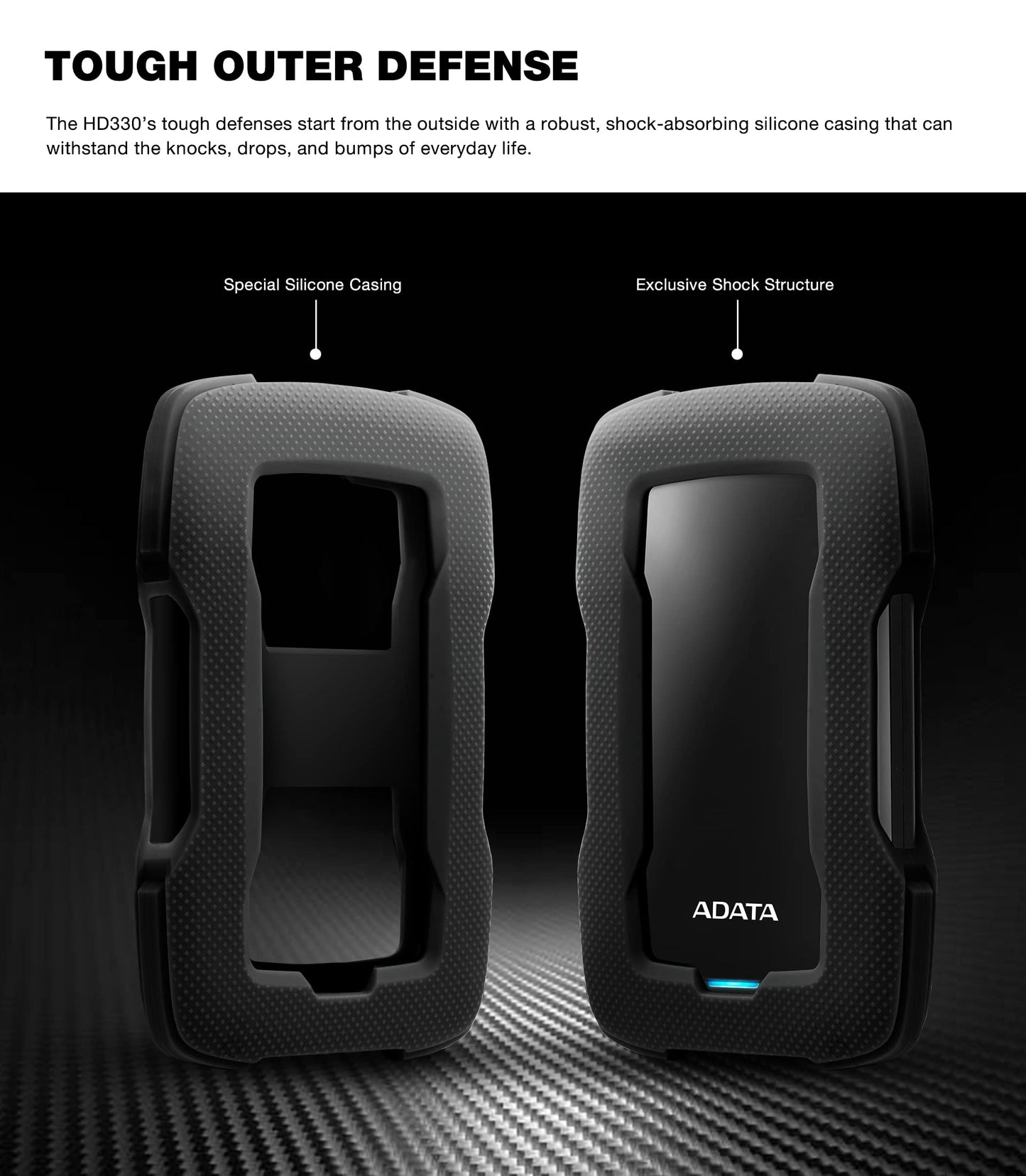 Disco Duro Externo ADATA Negro USB 3.1 Contra Polvo y Salpicaduras