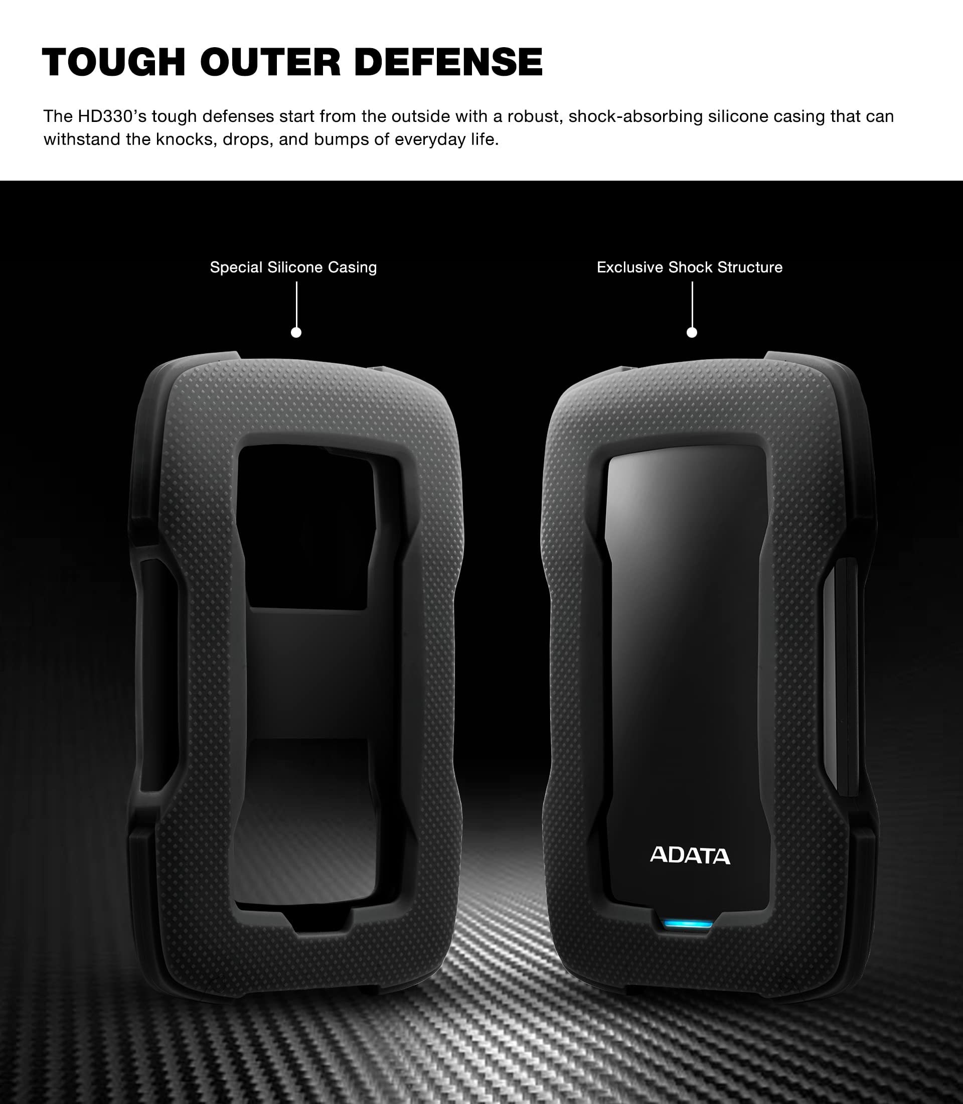 Disco Duro Externo ADATA Negro USB 3.1 Contra Polvo y Salpicaduras