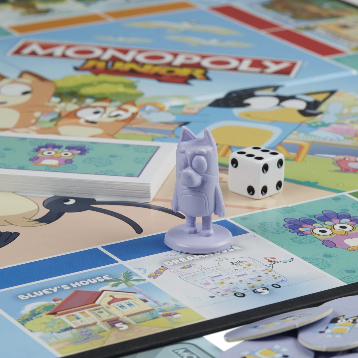 Juego de Mesa Monopoly Hasbro Gaming Junior Bluey Edition Azul Exclusivo para Niñas y Niños