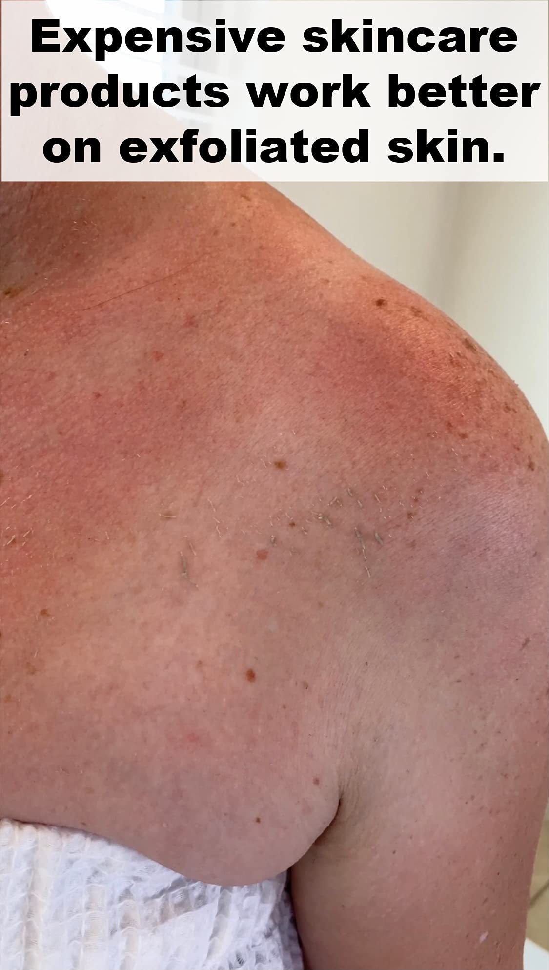 Guante de Piel de Seda Watch Me Glow Blanco Eliminación de Piel Muerta e Impurezas