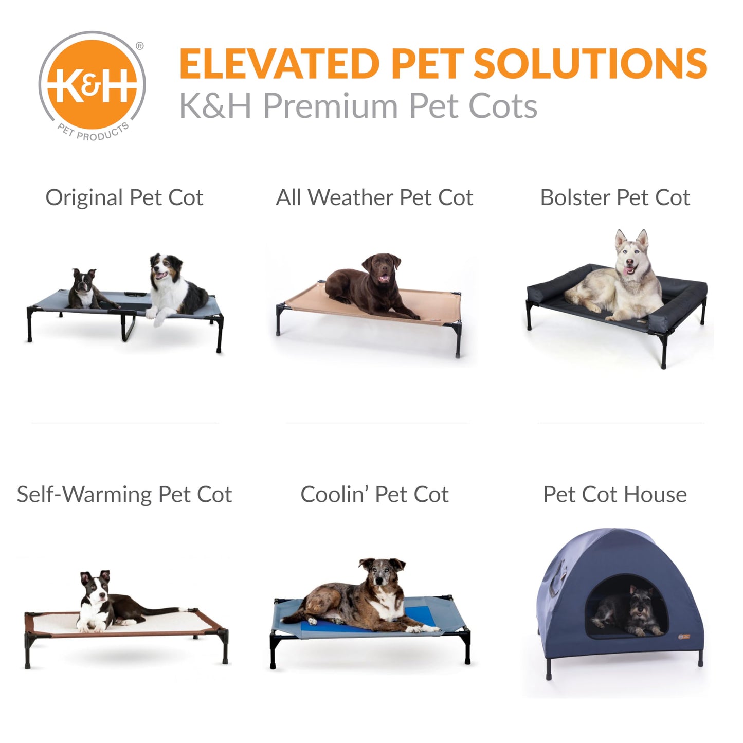 Cuna Elevada Original K&H Pet Products Azul Marino para Mascotas