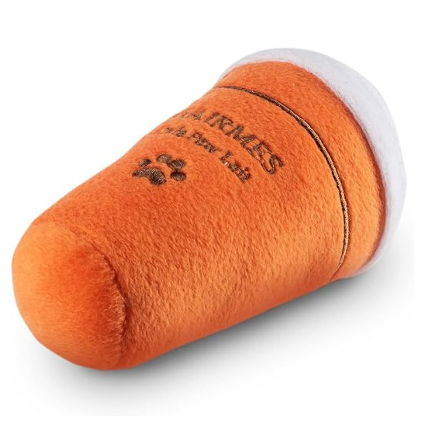 Juguetes de Peluche Dog Diggin Designs Nouveau en Beige y Marrón con Sonido para Perro