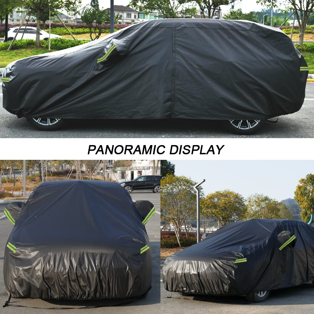 KouKou - Impermeable SUV Funda para Toyota Highlander（2007-2025）, 6 Capas, Resistente al Viento, para Todo Tipo de Clima, para Exteriores, protección contra el Sol, la Lluvia, los Rayos UV, el Polvo