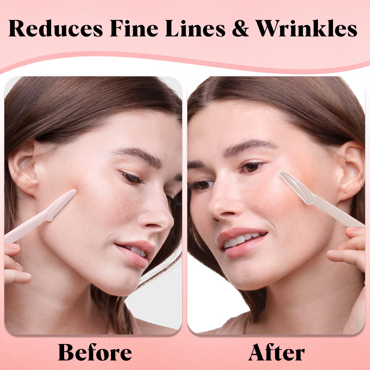 Kitsch Juego de herramientas para dermaplaning – depilación facial para mujeres, vuelta a la escuela, afeitadora de pelusas de melocotón y cejas, afeitadora facial deraplane, depiladora exfoliante para mujer para piel sensible