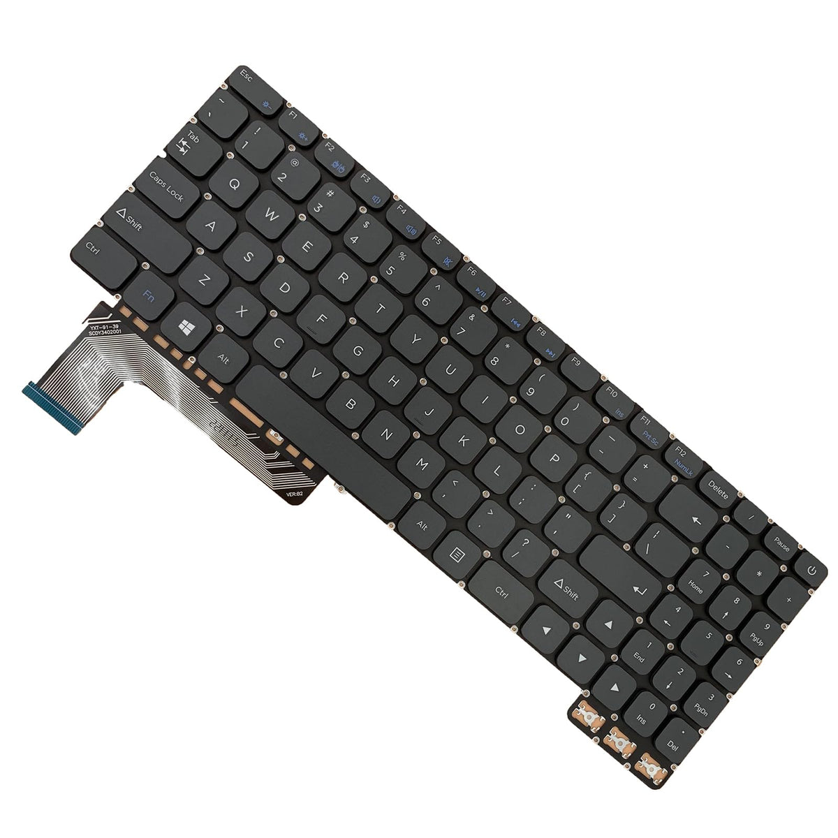 Teclado de Repuesto Siakoocty Gris para Portátil USA