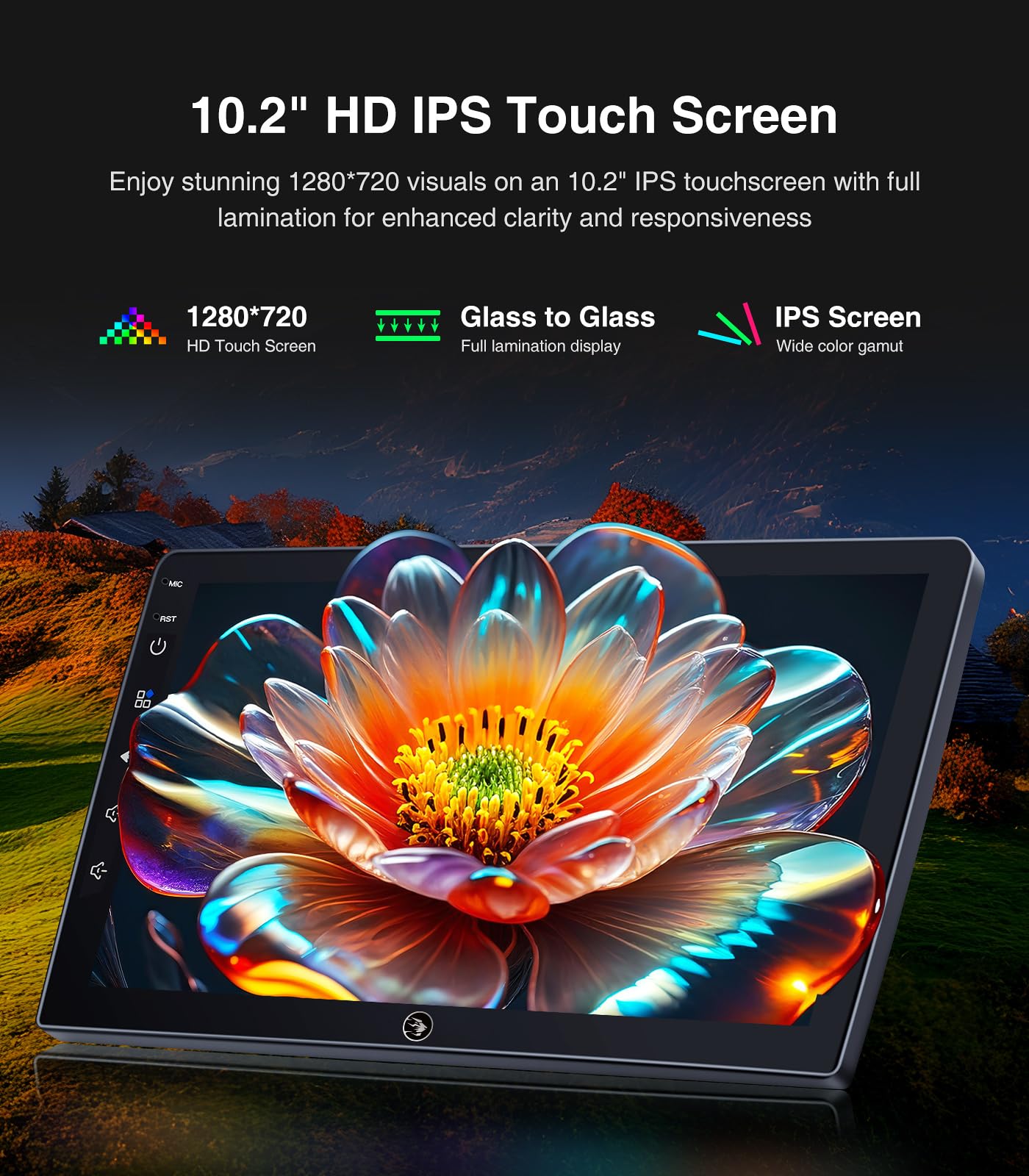 Estéreo de coche con visualización táctil de 10 pulgadas (4G+64G) para Dodge Ram 1500 2500 3500 (2009-2012), kit de repuesto de radio con inalámbrico CarPlay Android Auto 5G WiFi BT GPS Navigation