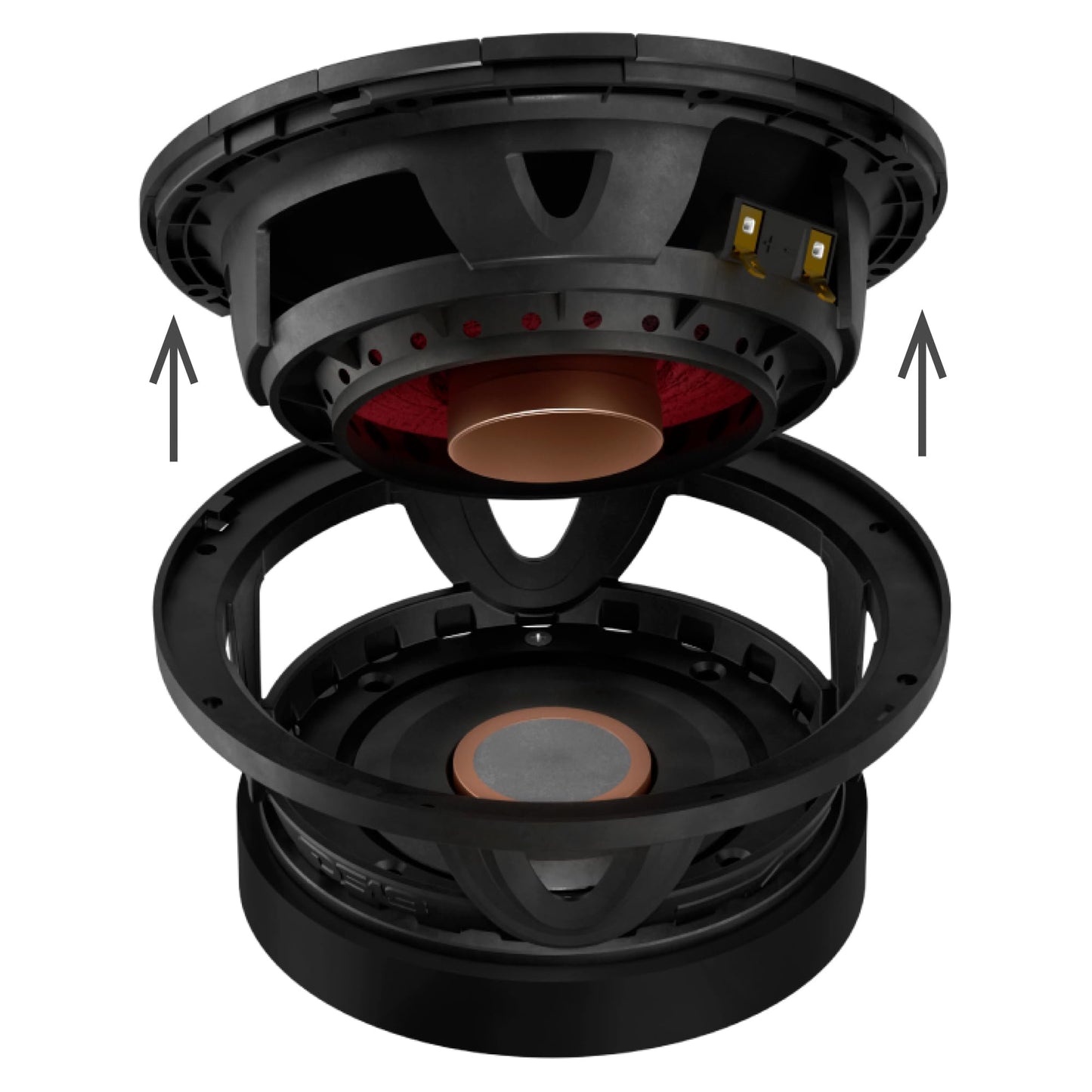 DS18 PROJECT360 Altavoz de sensibilidad alta de altura media de 6.5" - 300W RMS 4 Ohm - Diseño de recone rotativo para reparación rápida