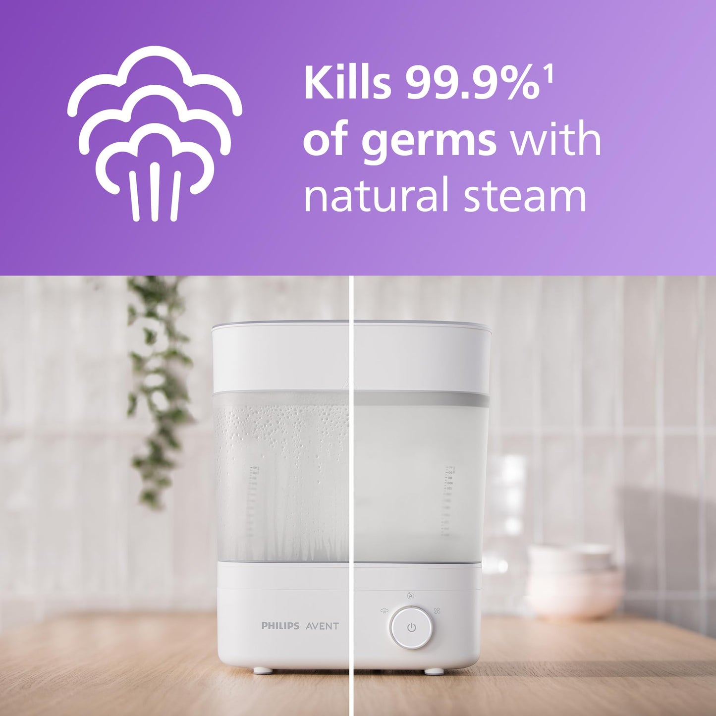 Esterilizador de Biberones Philips Avent Blanco Premium 3 en 1 Eléctrico a Vapor