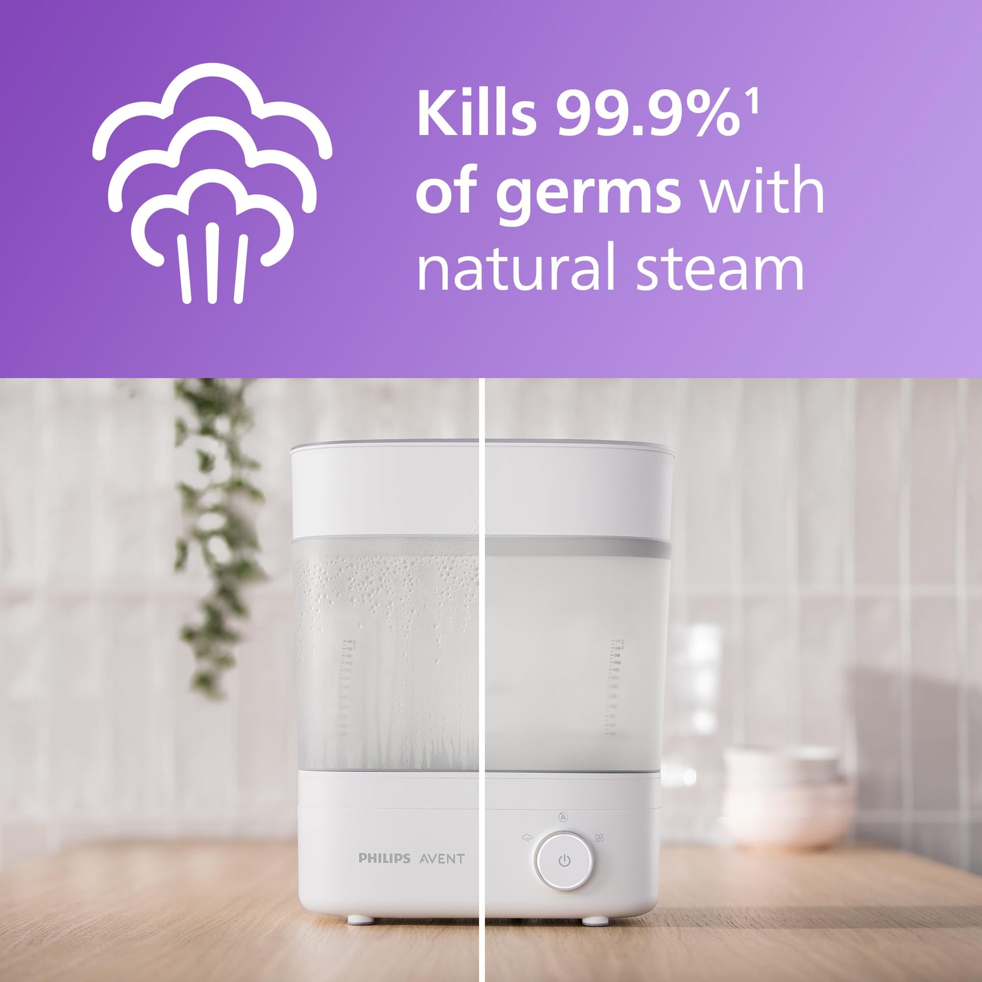Esterilizador de Biberones Philips Avent Blanco Premium 3 en 1 Eléctrico a Vapor