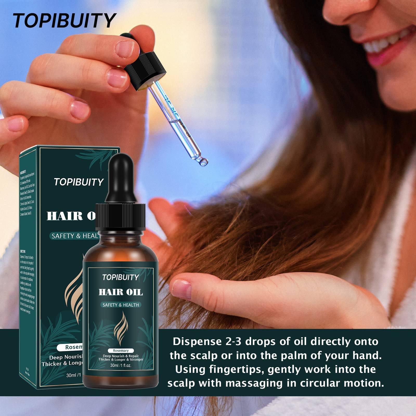 Aceite Orgánico de Romero para Cabello - Nutrición Intensiva y Protección - ¡Cabello Brillante y Voluminoso!