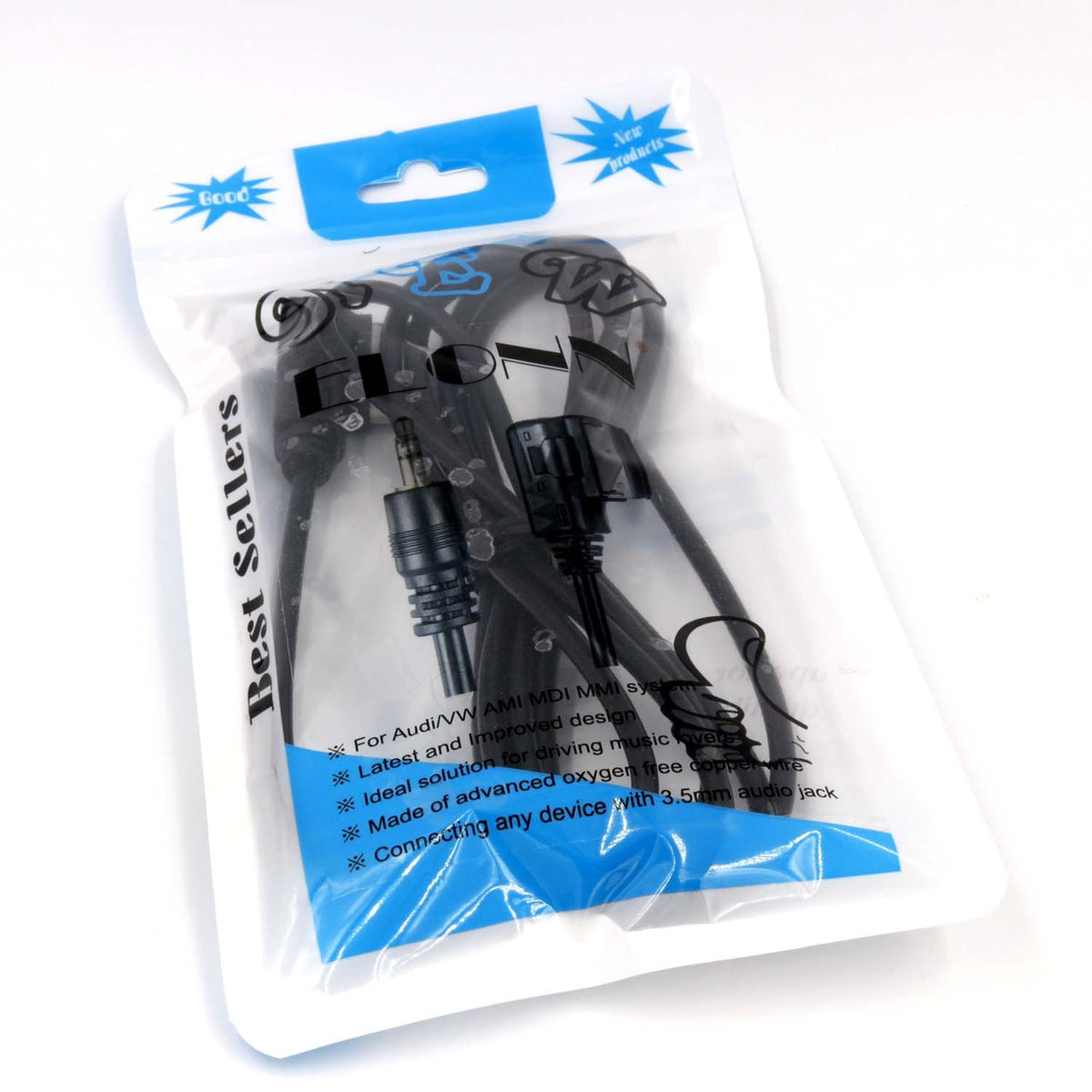 Cable AMI MDI MMI Audi VW 3,5 mm Entrada AUX 6 Pies Extra Largos