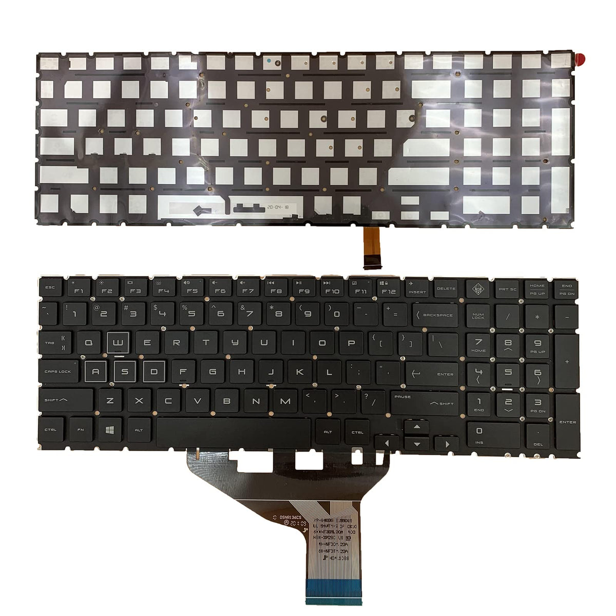 Teclado para Portátil Tiugochr EE. UU. Colorido HP OMEN 15-DC 15-DH 15T-DC 17-CB 15-DC0153TX