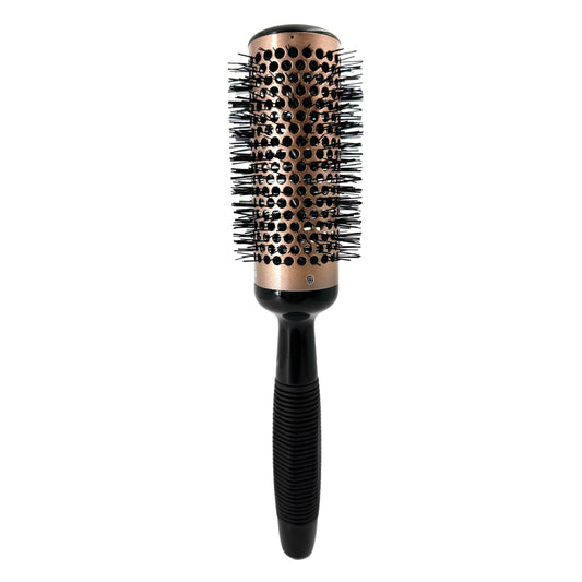Phillips Brush-Cepillo redondo térmico ventilado de lujo de 2,5 pulgadas de diámetro con núcleo de aluminio que retiene el calor, elegante combinación de colores cobre y negro