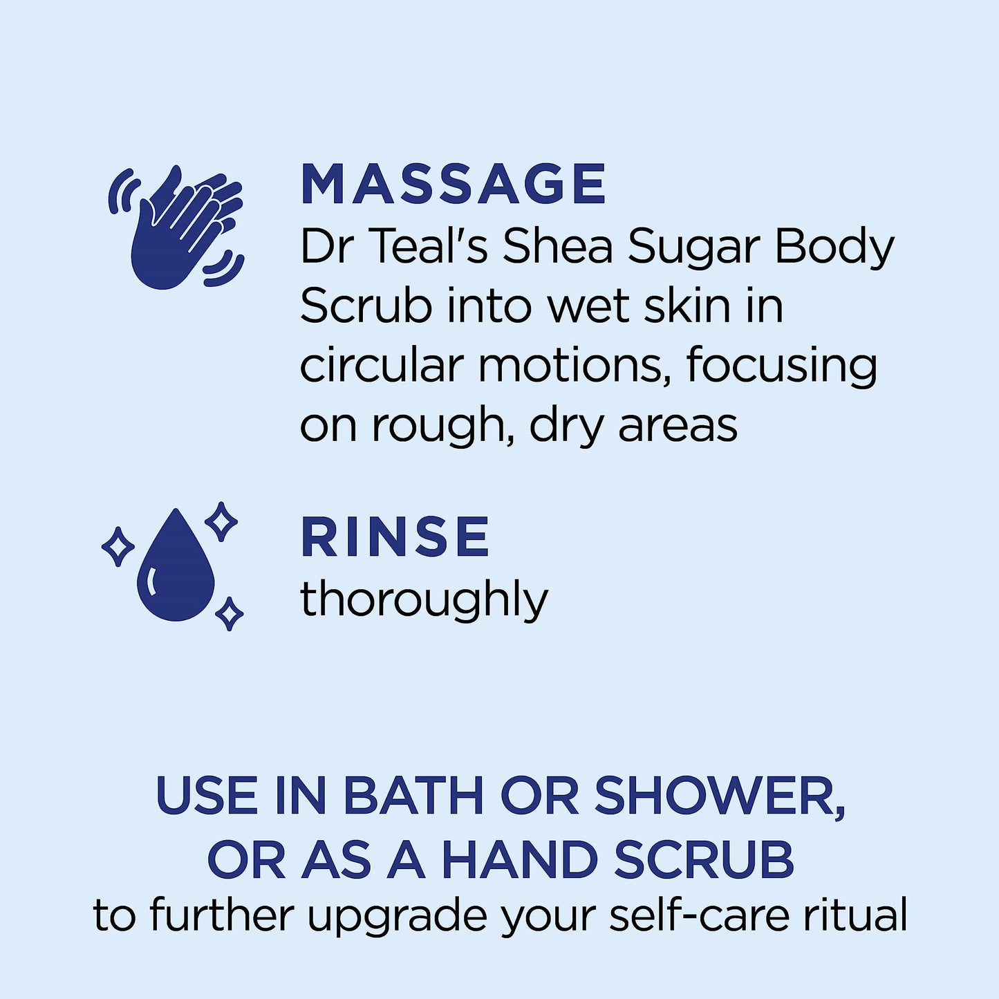 Dr Teal's Shea Sugar Body Scrub, Daytime/Nighttime with Vitamin C and Sleep Blend, 19 oz (Pack of 2) (Packaging May Vary)