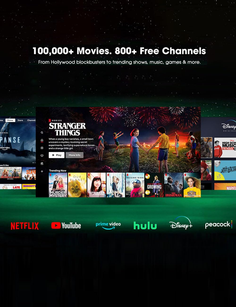 Proyector Portátil ZEEDWEALD 1080P 4K Enfoque Automático Bluetooth 5G para Cine en Casa